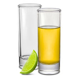 Vasos De Chupito  Juego De 12  Vidrio Transparente Alto De