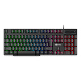 Teclado Gamer Barato Rgb Usb Resistente Cabo Emborrachado