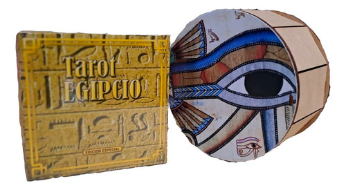 Tarot Egipcio Circular + Caja Contenedora De Madera Circular