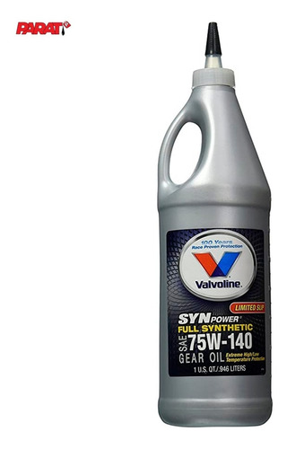 Aceite Transmisión Valvoline Synpower 75w140 - X 4 Litros