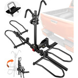 (max 180lbs) 2 Bike Rack Hitch Mount, Plegable Portabic...