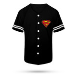 Jersey Casaca Baseball Superman Comics S Superhéroe Bordada