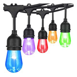 Guirnalda Luces Led Ampolletas E27 De Colores 10m Decorativa