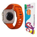 Pulseira De Silicone Mariner Marca 123smart Compativel Com Apple Watch Ultra 1 E 2 Iwatch 9 8 7 6 5 4 3 2 1 Se 42mm 44mm 45mm Ultra 49mm - Laranja