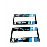 Par Portaplaca Peugeot Sport Ancho 2000-2022 Neg/azul