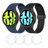 2 Correa Silicona + Mica Para Samsung Galaxy Watch 4 5 6
