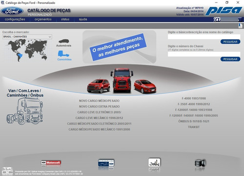 Catálogo Eletrônico Peças Ford 2014 F4000 98 99 2000 2001