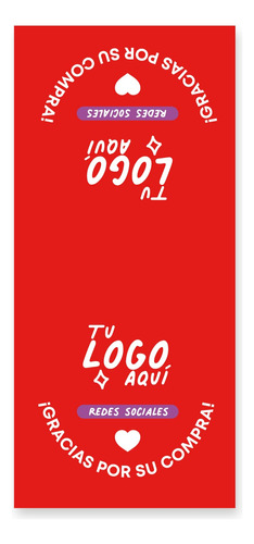 100 Stickers Autoadhesivos Personalizados Cierra Bolsas 5x10
