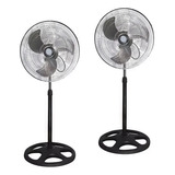 Ventilador 3 En 1 Negro Con 3 Aspas Metal 18¨ De Diámetro 2 Pzas Shopmall