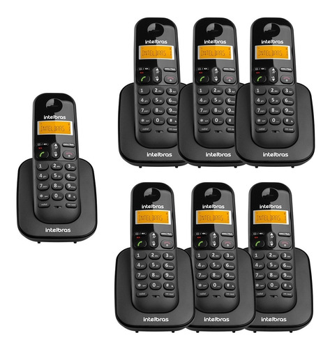 Kit Telefone Residêncial Sem Fio Ts 3110 + 6 Ramais Ts 3111 