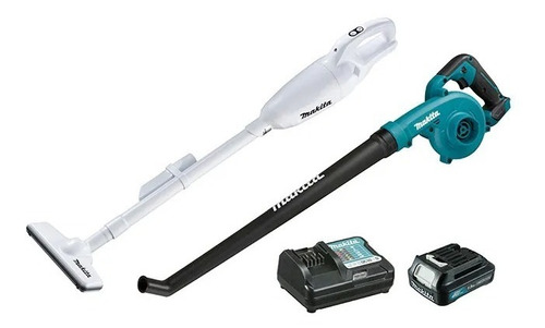 Kit Aspiradora Y Sopladora Inalámbrica 12v Makita Cargador Bateria Clx248