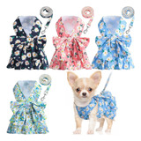 Paquete De 4 Arneses Para Perros Con Vestido Princesa Floral