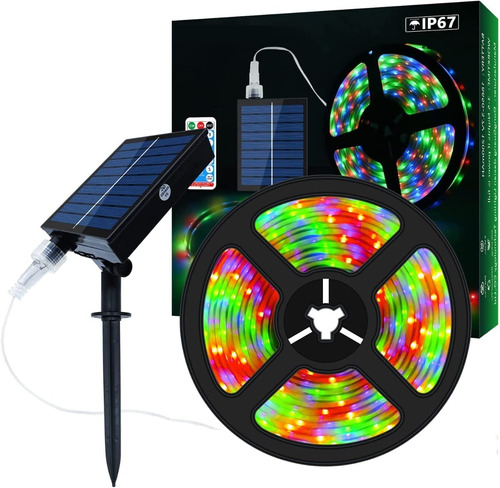 Cinta Led Solar 24v 5 Mts 300led Ip65 Rgb Y Control Remoto