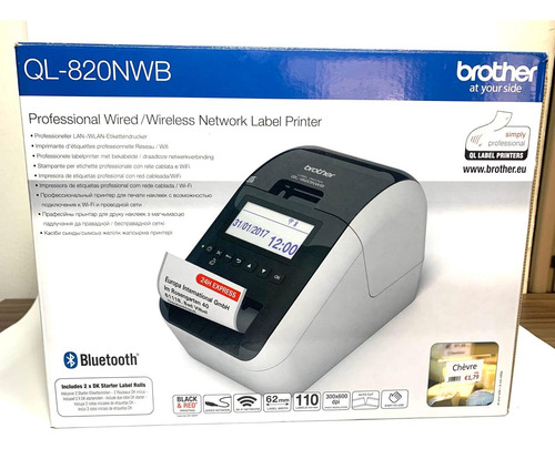 Impressora Térmica Etiquetas Brother Ql820nwb -wireless Top 