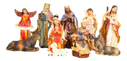 11 Piezas Decoración Navideña Escena De La Natividad