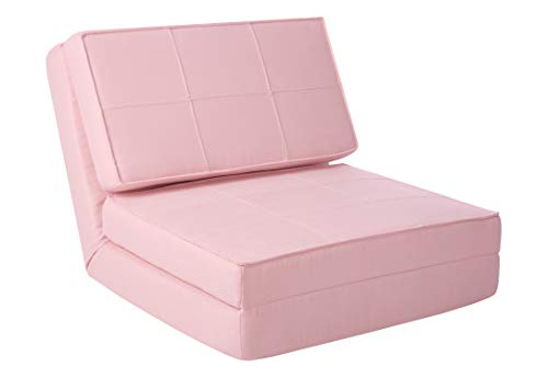 Sillón Gaming Convertible Ultra Suede, Rosa Claro