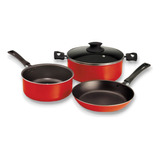 Batería Cocina Set De Ollas Sartén 3 Piezas Piamonte