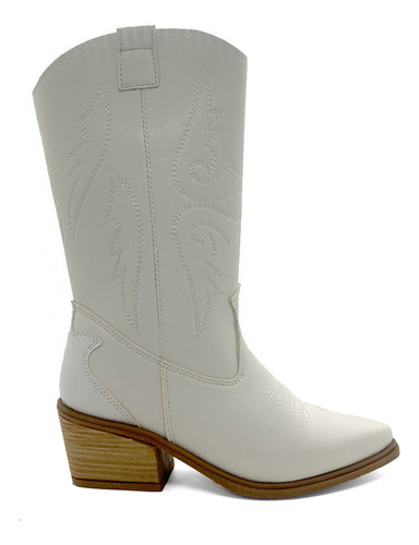 Botas Texanas Mujer Caña Media Taco 4,5 Cm Livianas Moda Kw