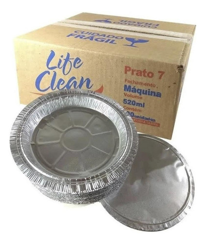 Marmitex Alumínio N7 520ml C/100 - Life Clean