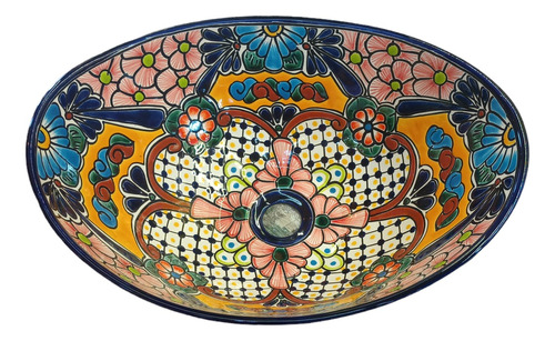 Lavabo De Sobreponer Decorado A Mano Talavera