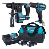 Kit Martelete Hr166 Paraf Hp333 Bateria 12v Makita Bolsa