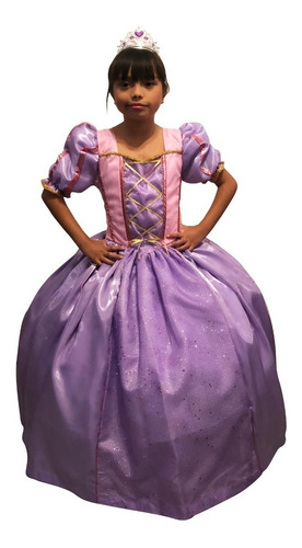 Vestido Rapunzel Princesa Talla 1 Y 2