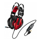 Auriculares Gamer Genius Gx Hs-g710v Usb 7.1 Vibración Pc Color Negro Color De La Luz Blanco