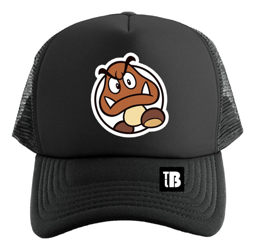 Gorra Trucker Super Mario Goomba N°057 Para Niño Y Adulto