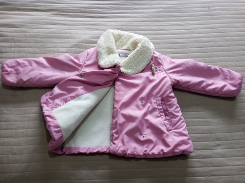 Campera De Nena Abrigada Marca Little Td Talle 3 Años Rosa