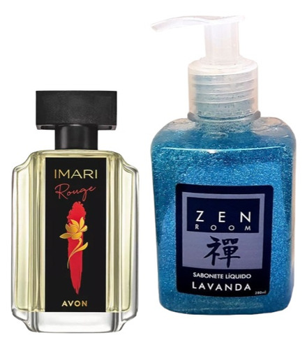 Perfume Imari Rouge 50ml + Sabonete Líquido Glitter Lavanda