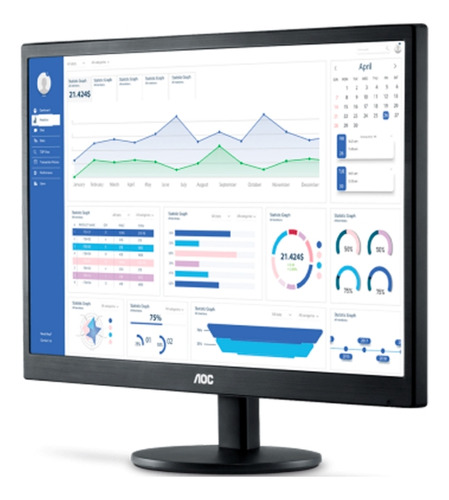 Monitor Led 23,6  Hdmi Vga Bivolt Preto M2470swh2 - Aoc