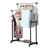 Rack Para Ropa Perchero De Piso Portátil, Ajustable