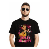 Polera Bad Bunny Caras Logo Urbano Abominatron