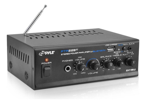 Amplificador De Audio Y Bluetooth Pyle-home Pta22bt