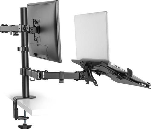 Brazo Soporte Doble Para 1 Portatil Y 1 Monitor Escritorio