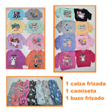 Camiseta Manga Larga Nena + Buzo Frizado + Calza Frizada