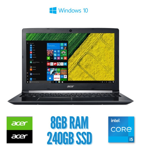 Notebook Acer Aspire 5 A515-51-56k6 I5 7th 8gb 240ssd - W10