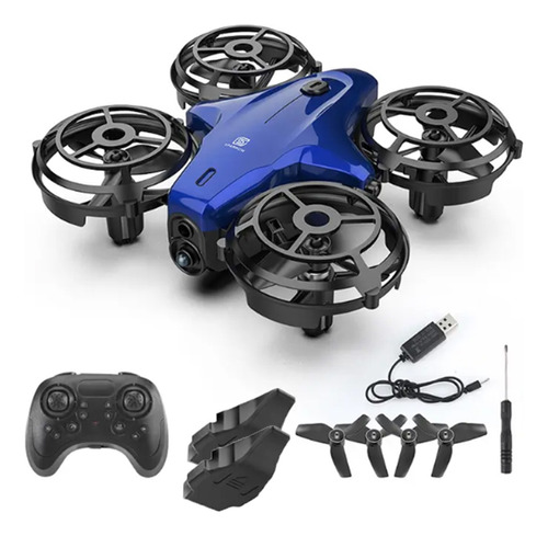 Mini Drone Controle Remoto Infantil Azul Com Sensor Gn-356 B