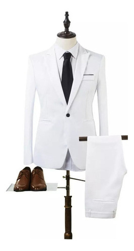 Blazer De Boda De Fiesta Slim-fit De Tres Piezas Para Hombre