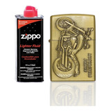 Kit Zippo / Gasolina + Encendedor Tipo Zippo Moto