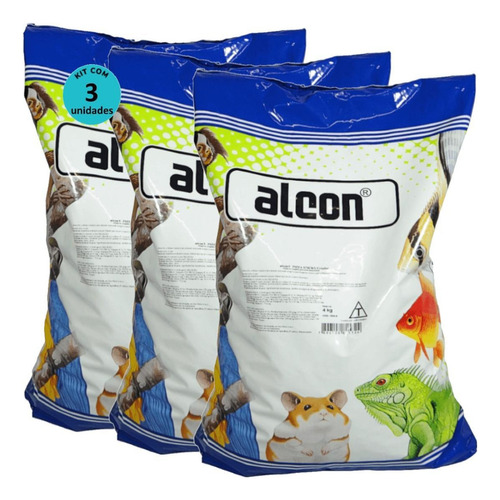 Alcon Psita Sticks Criador 4kg Aves Ornamentais Kit Com 3