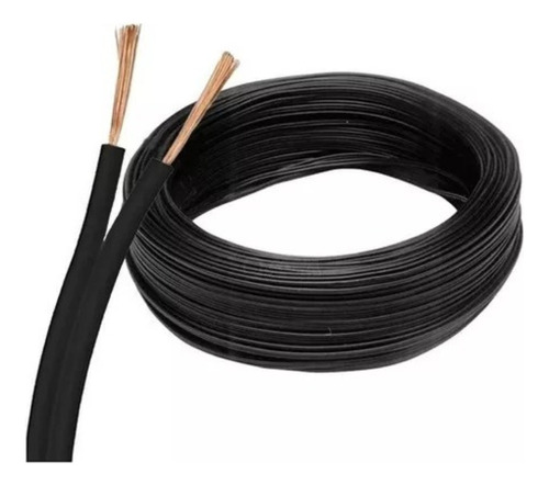 Cable Bipolar Paralelo Negro 2x2.5mm X 100 Metros Rollo