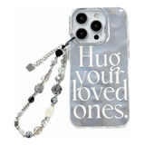 Funda Premium Silver Hug Your Loved Para iPhone 13 Pro Max