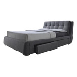 Coaster Home Furnishings Cama Tapizada, Queen, Gris/cromo, .