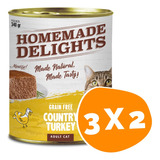 Lata Homemade Delights Gato Adulto Pavo Pack 3 Unidades