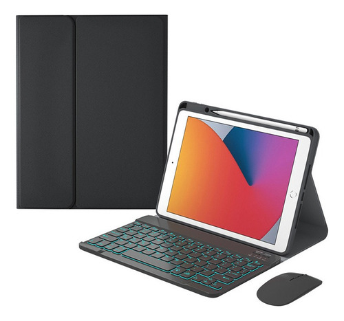 Funda Con Teclado Iluminado+ratón Para iPad Air 5 Y Air 4 10