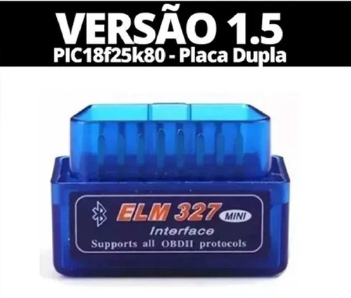 Scanner Elm327 Obd2 Bluetooth Vs 1.5 Placa Dupla Pic 8f25k80