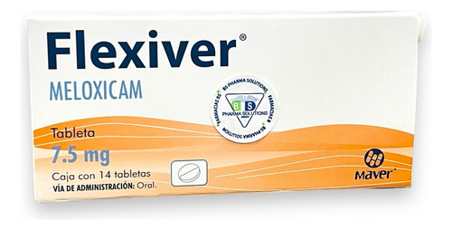 Flexiver  Meloxicam 7.5 Mg C/14 Tabletas Maver 