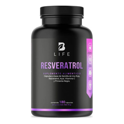 Resveratrol De 180 Cáps Con Semilla De Uva Roja Acai. B Life | Meses sin interés