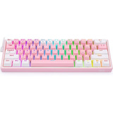 Teclado Redragon Fizz Pro K616-rgb Rosa Blanco Bluetooth Tkl